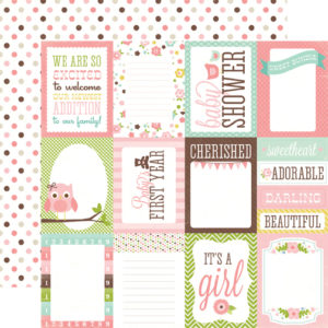 Лист бумаги для скрапбукинга Girl Journaling Cards - Echo Park Paper
