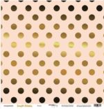 Лист односторонней бумаги с золотым тиснением Точки Scrapmir Simple Flowers