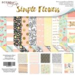 Набор бумаги 30х30 см от Scrapmir Simple Flowers 10 листов