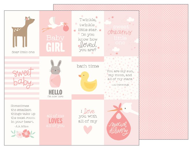 Лист Baby Girl Quotes "Lullaby" от Pebbles 733505