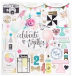 Чипборд Confetti от Crate Paper с золотым фольгированием 683694