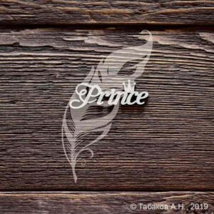 Надпись Prince из зеркального пластика (серебро) от Artlines, PL013