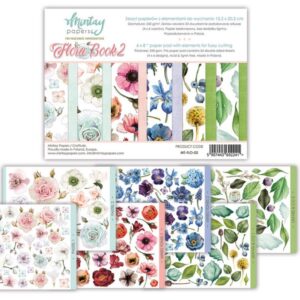 1/4 набора бумаги "Flora book 2" от Mintay Paper 15*20 см, MT-FLO-02