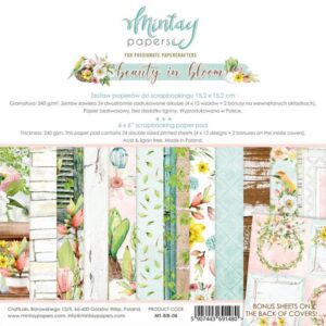 Набор бумаги "Beauty in bloom" от Mintay Paper 15х15 см, MT-BIB-08