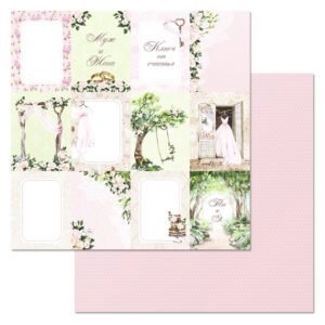 Бумага для скрапбукинга "Свадебный сюжет. Карточки" (ScrapMania), артикул: 225586