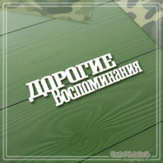 Чипборд надпись "Дорогие воспоминания" для скрапбукинга ЧБ-4058