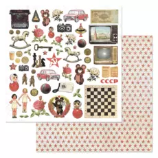 Бумага для скрапбукинга "СССР. Детали" ScrapMania (Артикул: 253819)