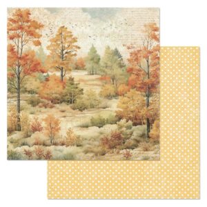 Бумага для скрапбукинга "Xудожница Осень. Медовые оттенки леса" ScrapMania (артикул: 257605) на тему Осень