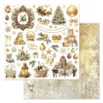 Набор бумаги для скрапбукинга "Золотой Новый Год" 20x20 см ScrapMania - Image 9